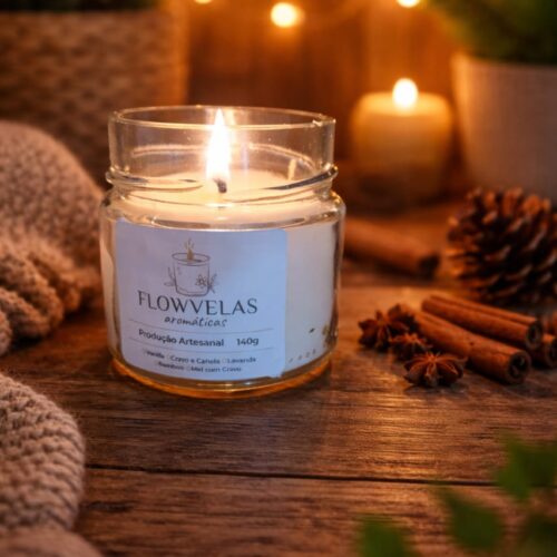 Vela Aromática Fragrância Cravo e Canela 140g